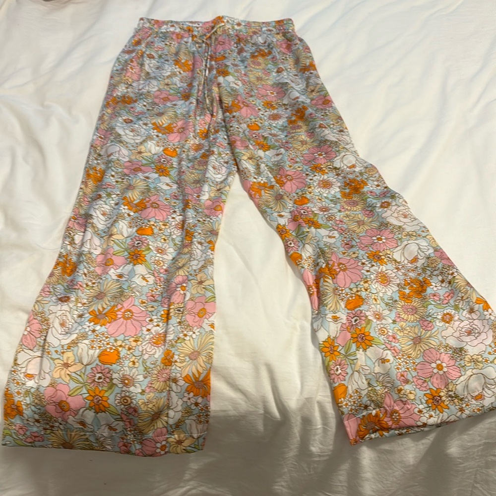 NWT silk floral pants